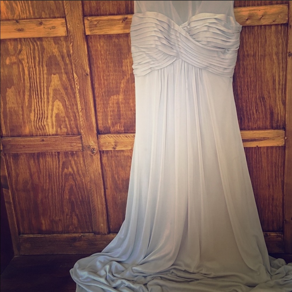 Gray maternity bridesmaids dress